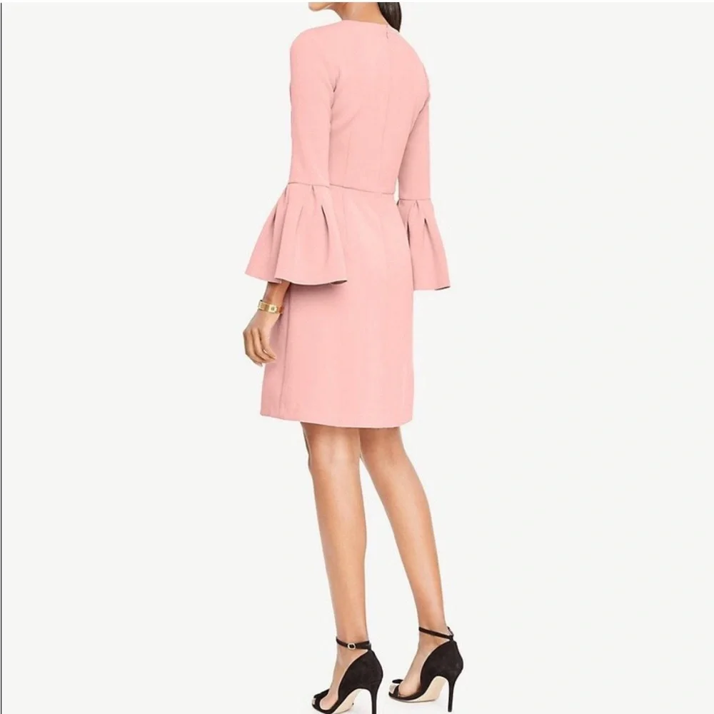 Ann Taylor Black Bell Sleeve A line Shift Dress 8P NWT - Picture 15 of 16